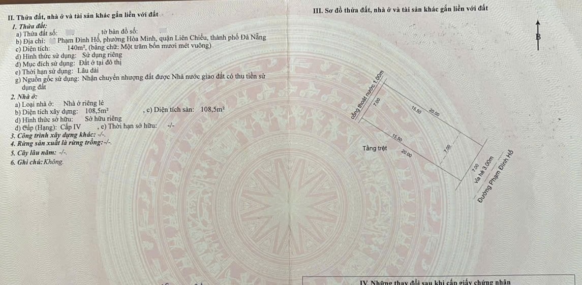 🔴💥Bán nhà C4 đường 10,5m PHẠM ĐÌNH HỔ thông biển - Ảnh chính